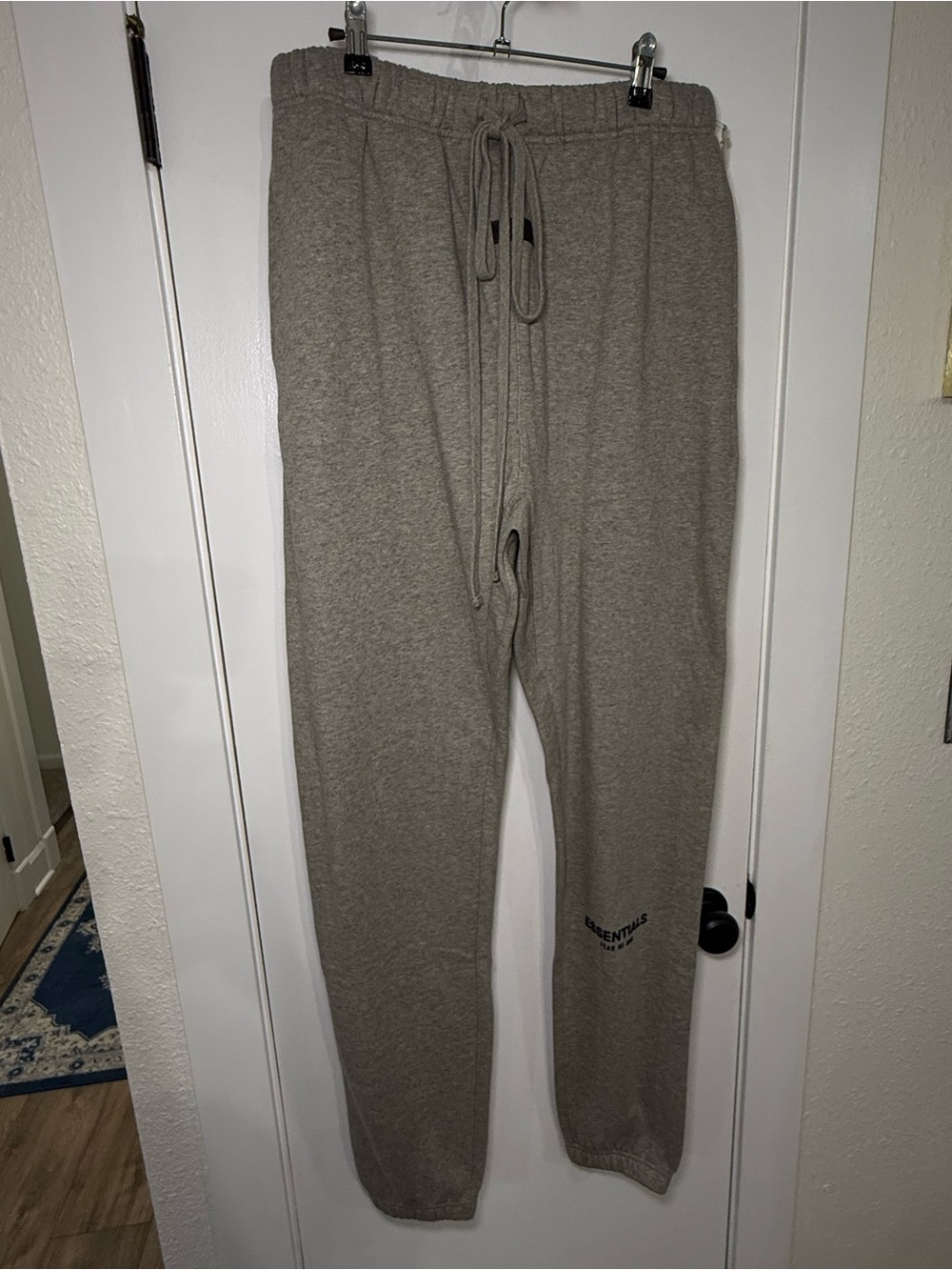 Essentials Fear of God Men’s Dark Oatmeal Sweatpants with Drawstring Waist XL